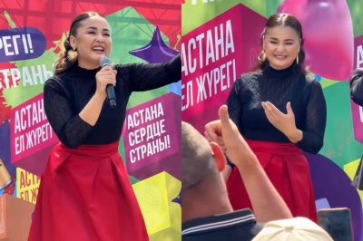 «100 әні бардай қандай ән дейді»: Тұрсынбектің әйелі концертте ән айтамын деп сынға қалды (ВИДЕО)